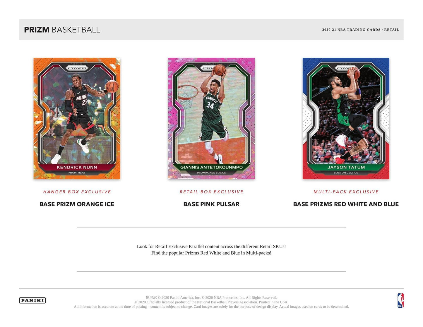 2020-21 Panini Prizm Basketball Cello Multi 12-Pack Box