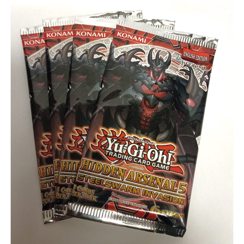 Yu Gi Oh! Hidden Arsenal 5 SteelSwarm Invasion 1st Edition Booster Pack (Lot of 2 Packs)