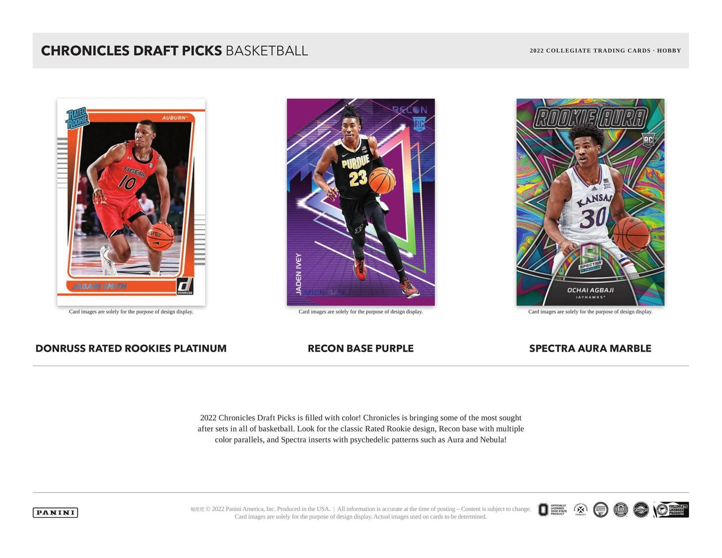 2022-23 Panini Chronicles Draft Picks Collegiate Basketball Hobby Box