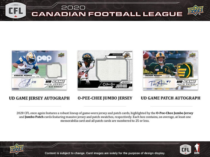 2020 Upper Deck CFL Football Hobby Box