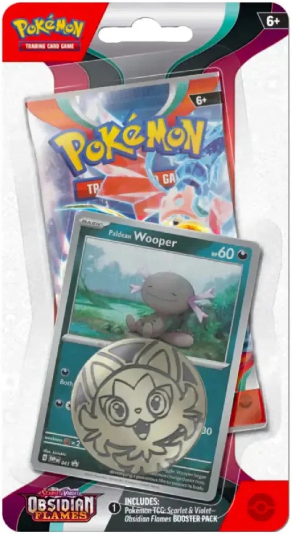 Pokemon Scarlet And Violet Obsidian Flames Checklane BlisterPacks (Wooper)