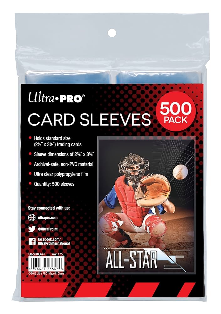 Ultra Pro Soft Card Sleeves 2 5/8" x 3 5/8" (1500 Pack)