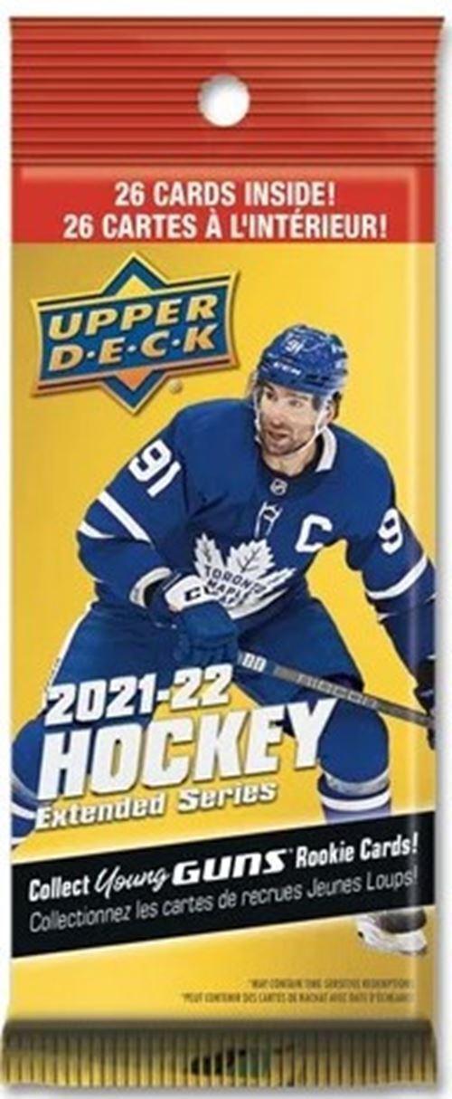 2021-22 Upper Deck Extended Hockey Fat Pack Case(Box of 18 Packs)