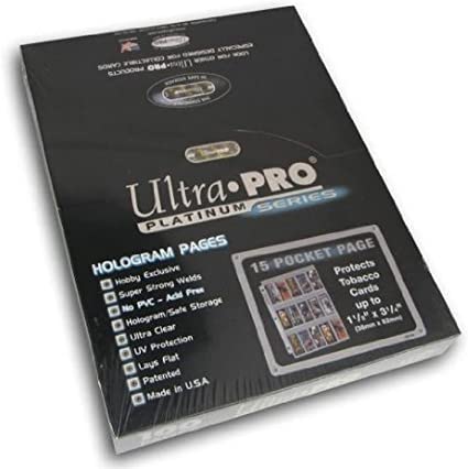 π Ultra PRO Platinum 15-Pocket Tobacco Card Pages β 10-Pack, Top Loading, Acid-Free