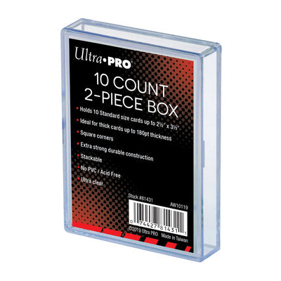 Ultra Pro 2-Piece 10 Count Clear Card Storage Box (Lot of 5)
