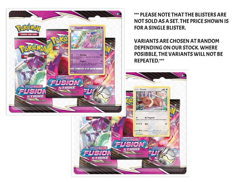 Pokemon Sword & Shield Fusion Strike 3 Packs Blister