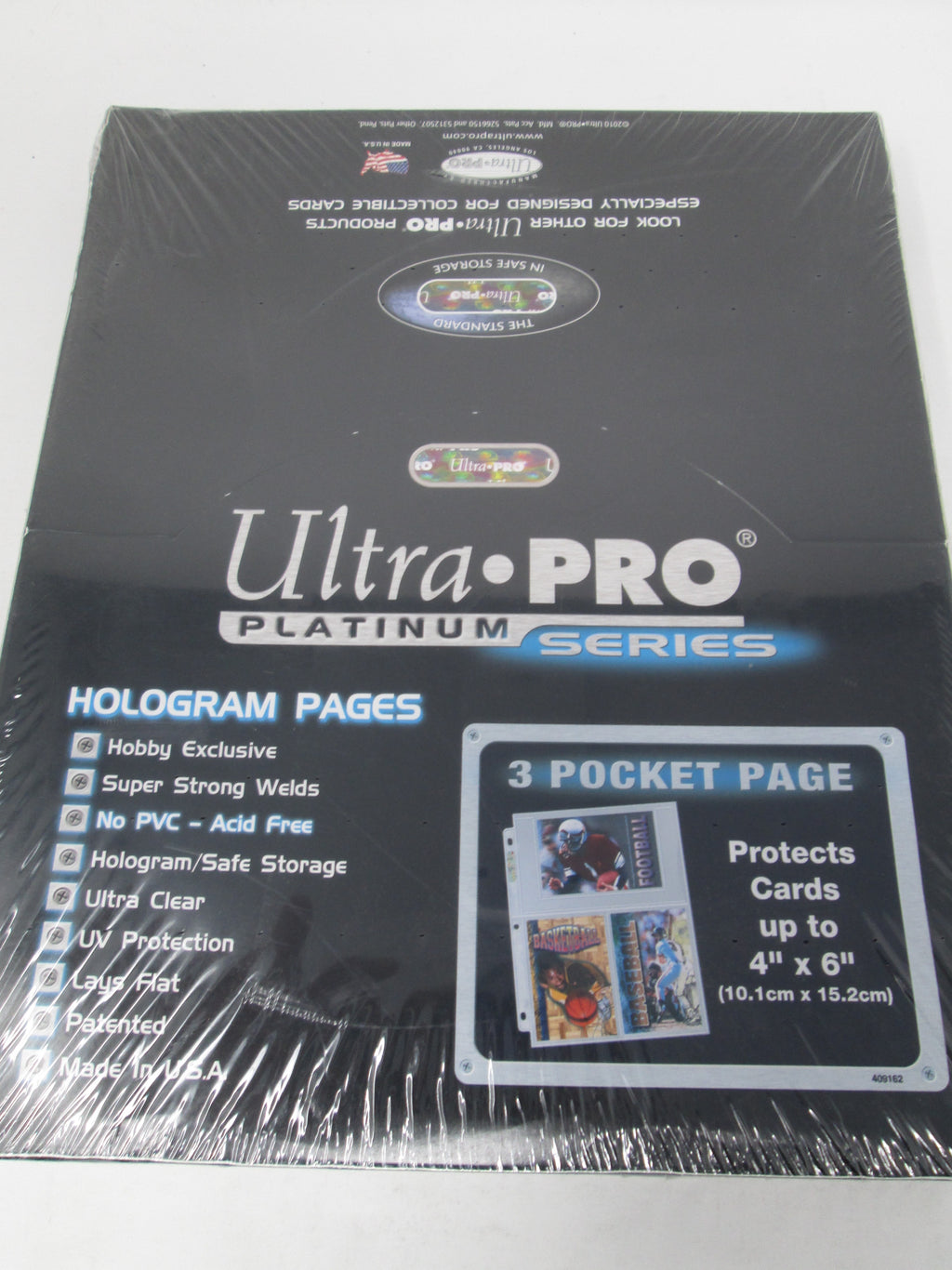 Ultra Pro 3-Pocket Platinum Page with 4" X 6" Pockets