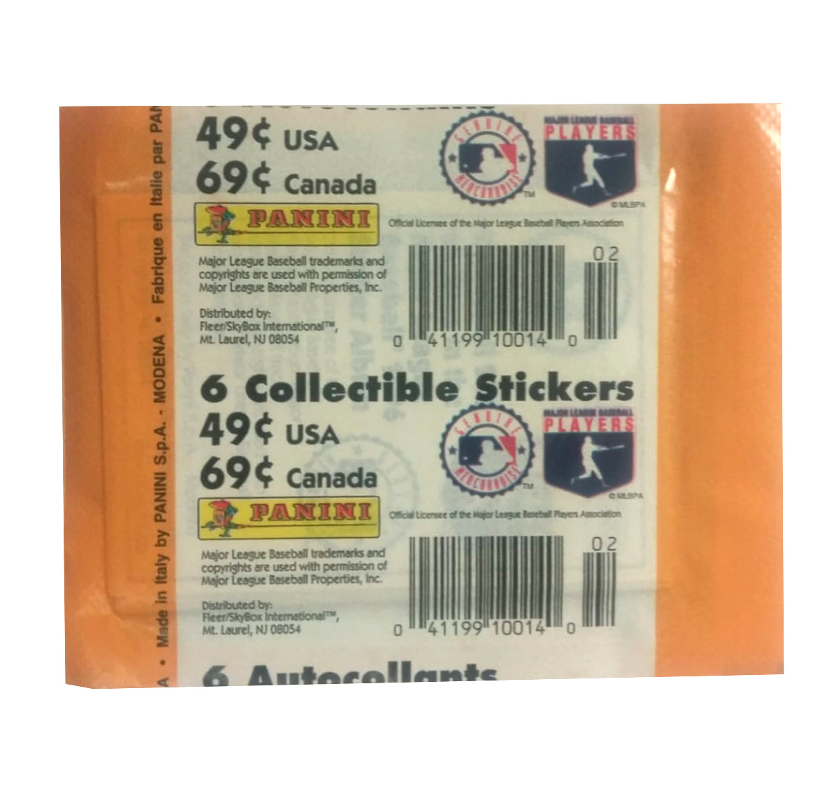 1996 Panini Baseball Stickers Pack (Lot of 10)