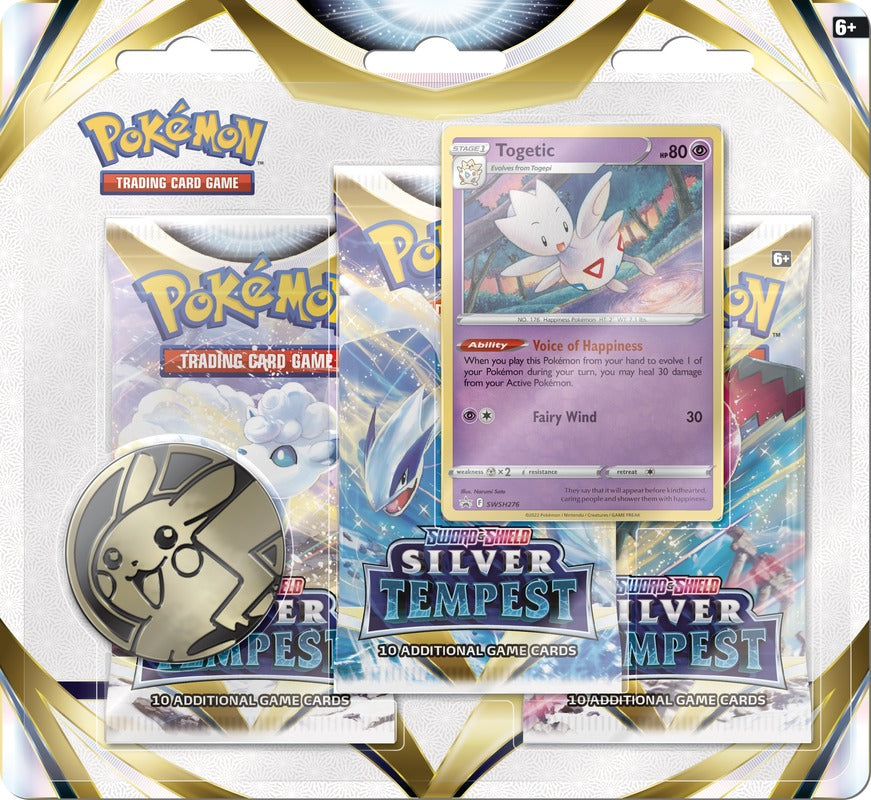 Pokemon Sword & Shield Silver Tempest 3-Pack Blister