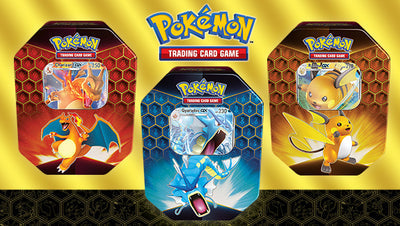 Pokemon Hidden fates Collectors Tin Set of Three