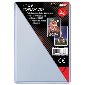 Ultra Pro 4" X 6"  (25ct) Toploaders Pack