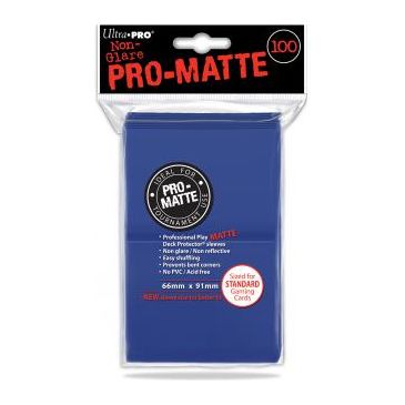 Ultra Pro Standard Size Deck Protectors Pack (100 ct) - Matte Blue