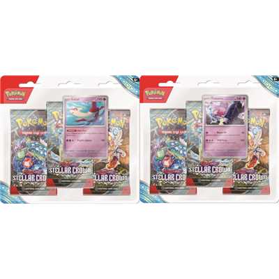 Pokemon Scarlet And Violet Stellar Crown 3 Pack Blister Pack