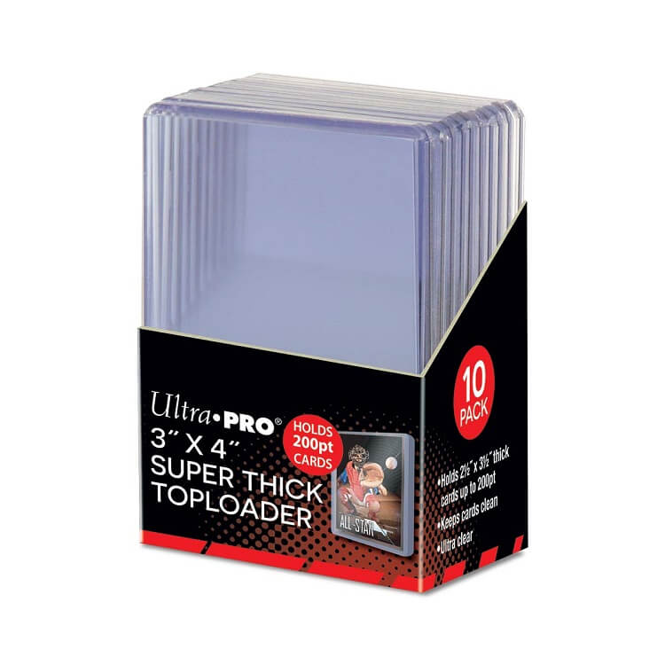 Ultra Pro  3"x 4" Super Thick 200pt Toploaders Pack