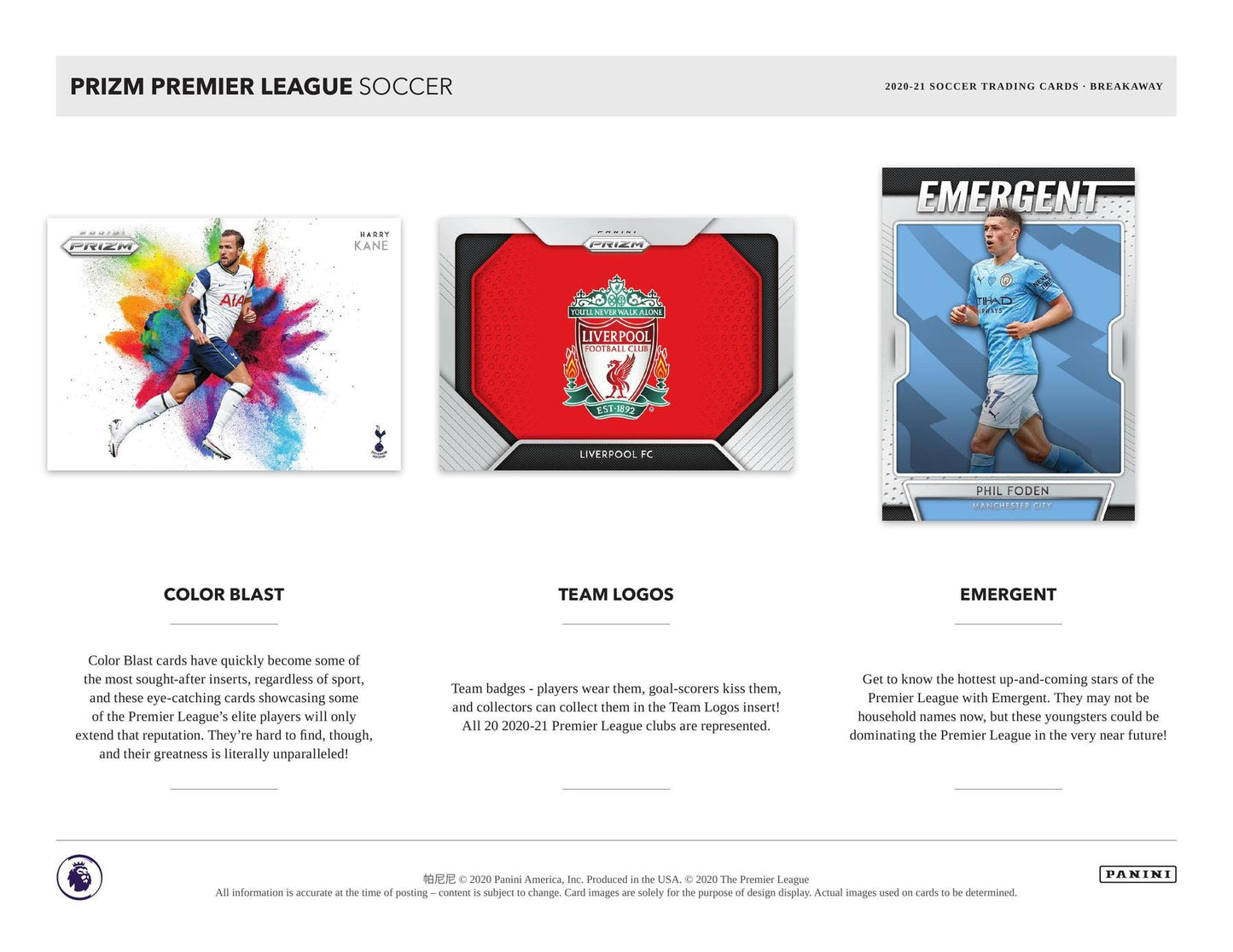 2020-21 Panini Prizm Premier League EPL Soccer Breakaway Box