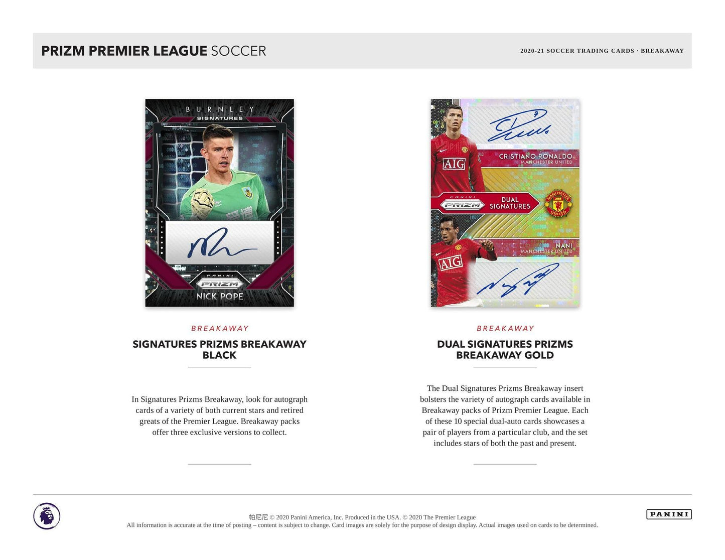 2020-21 Panini Prizm Premier League EPL Soccer Breakaway Box