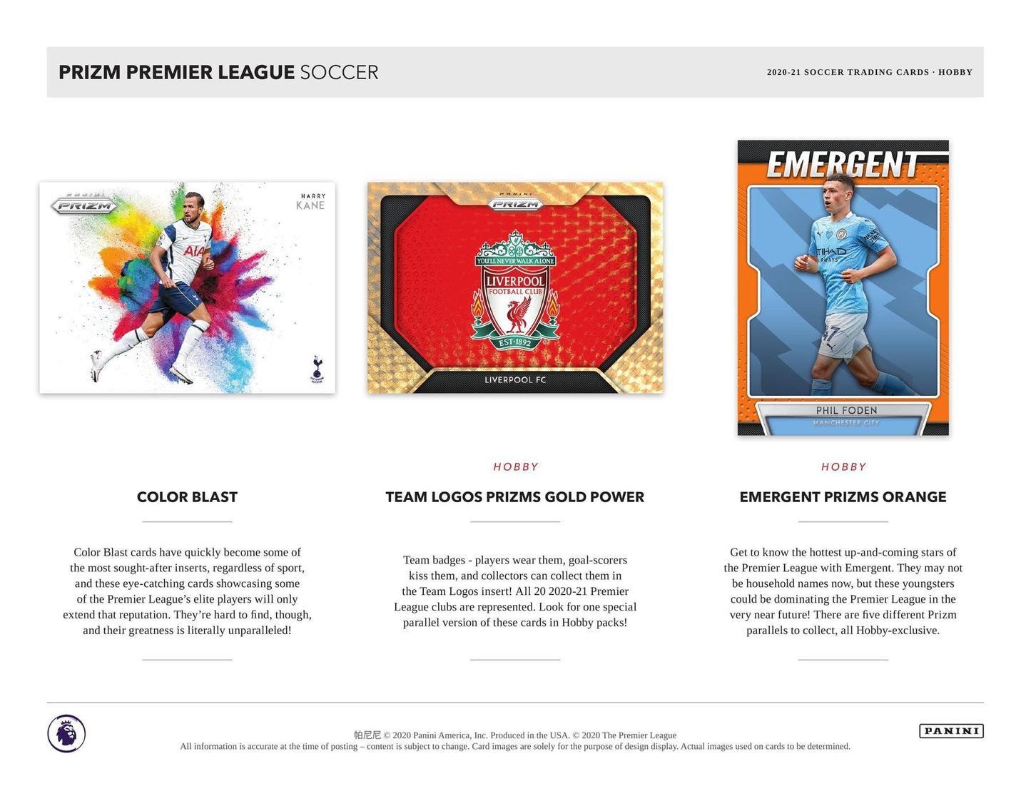 2020-21 Panini Prizm Premier League EPL Soccer Hobby Box