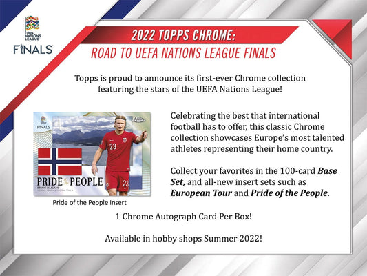 2022 Topps Chrome Road to UEFA Nations League Finals Soccer Hobby Box (Pre-Order)