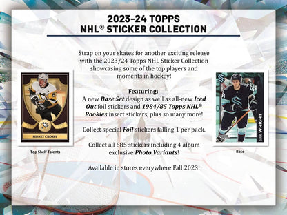 2023-24 Topps Hockey Sticker Box + Album