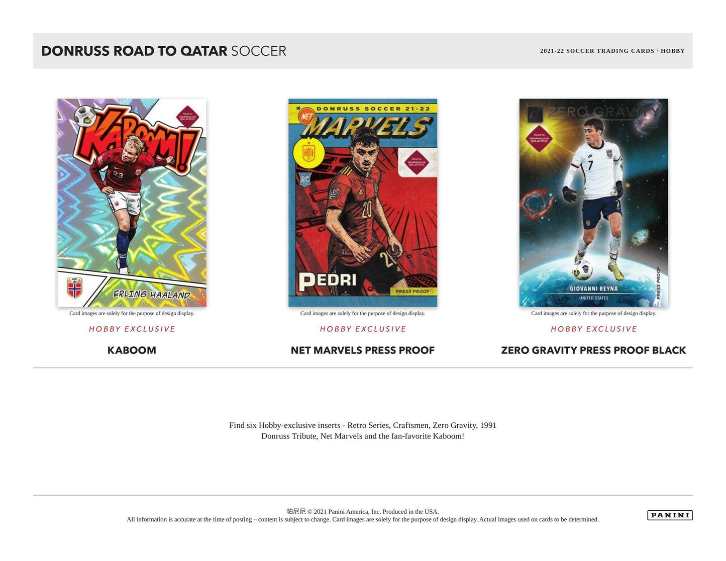 2021-22 Panini Donruss Soccer Hobby Box: Road to FIFA World Cup Qatar