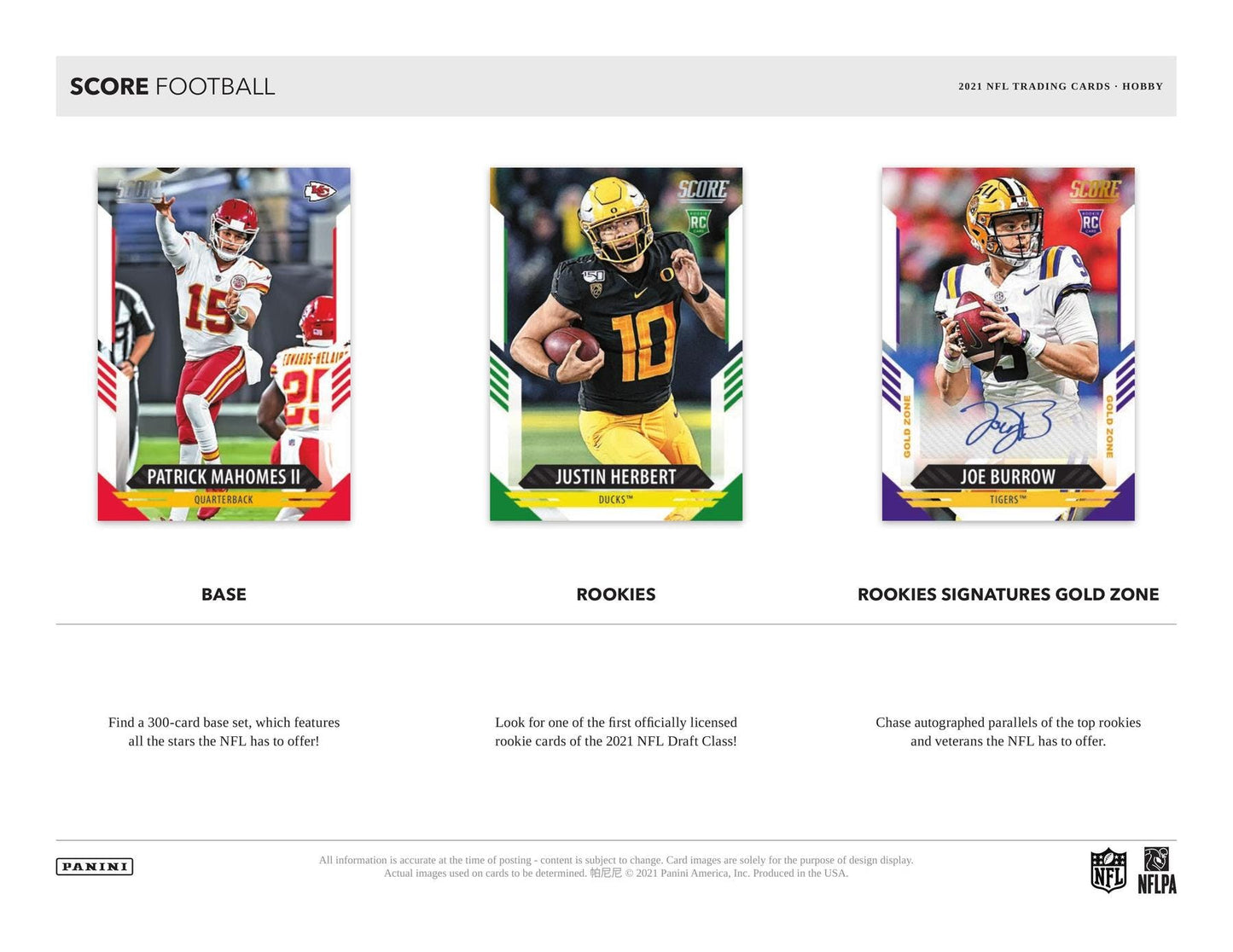 2021 Panini Score Football Hobby Box