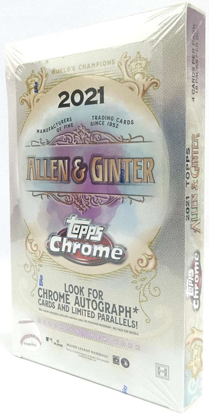 2021 Topps Allen & Ginter Chrome MLB Baseball Hobby Box