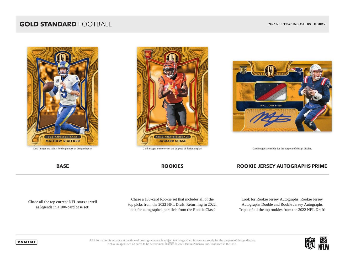 2022 Panini Gold Standard NFL Football Hobby Box