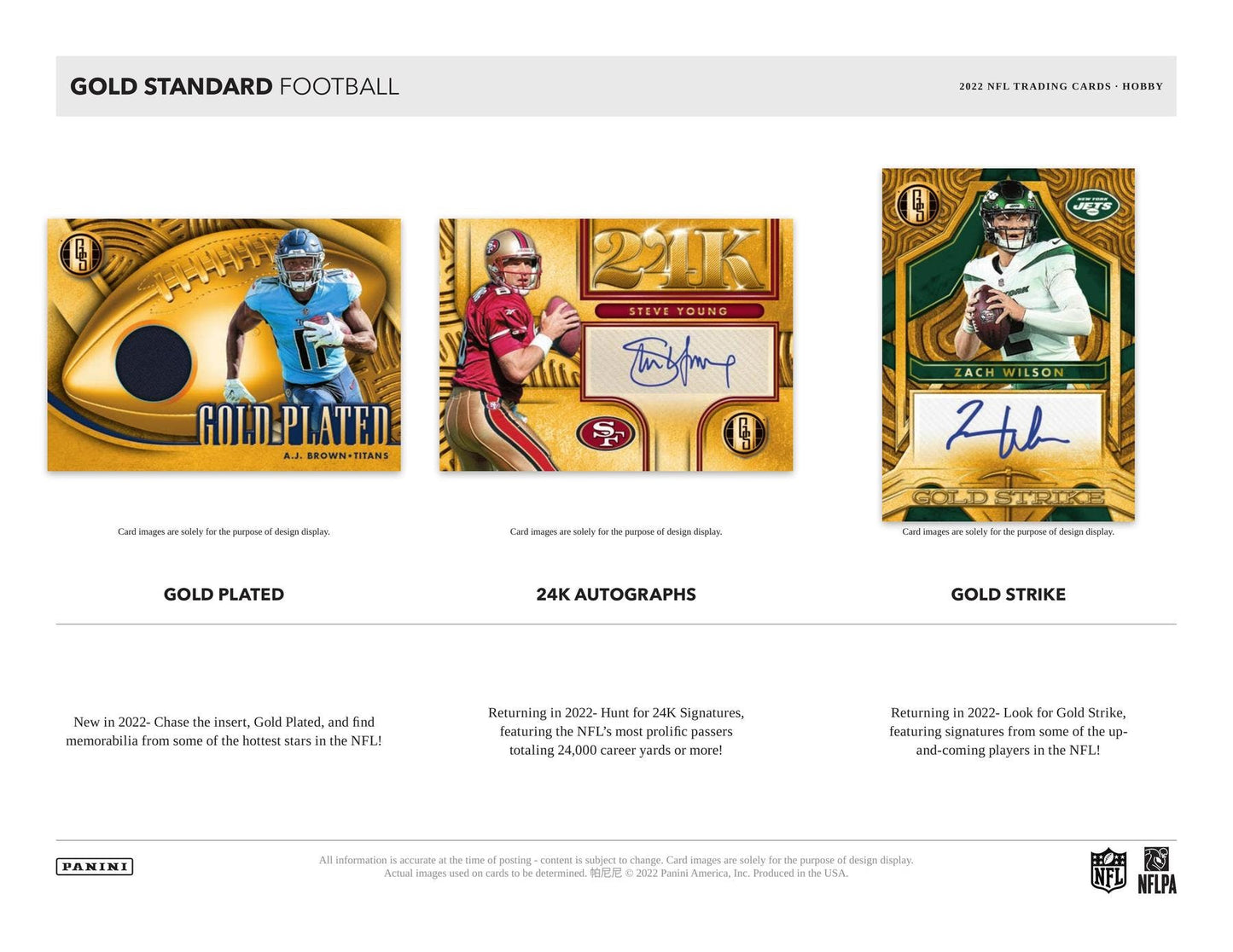 2022 Panini Gold Standard NFL Football Hobby Box