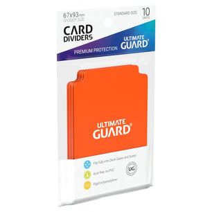Ultimate Guard Standard Size (67 x 93mm) Card Dividers Pack - Orange