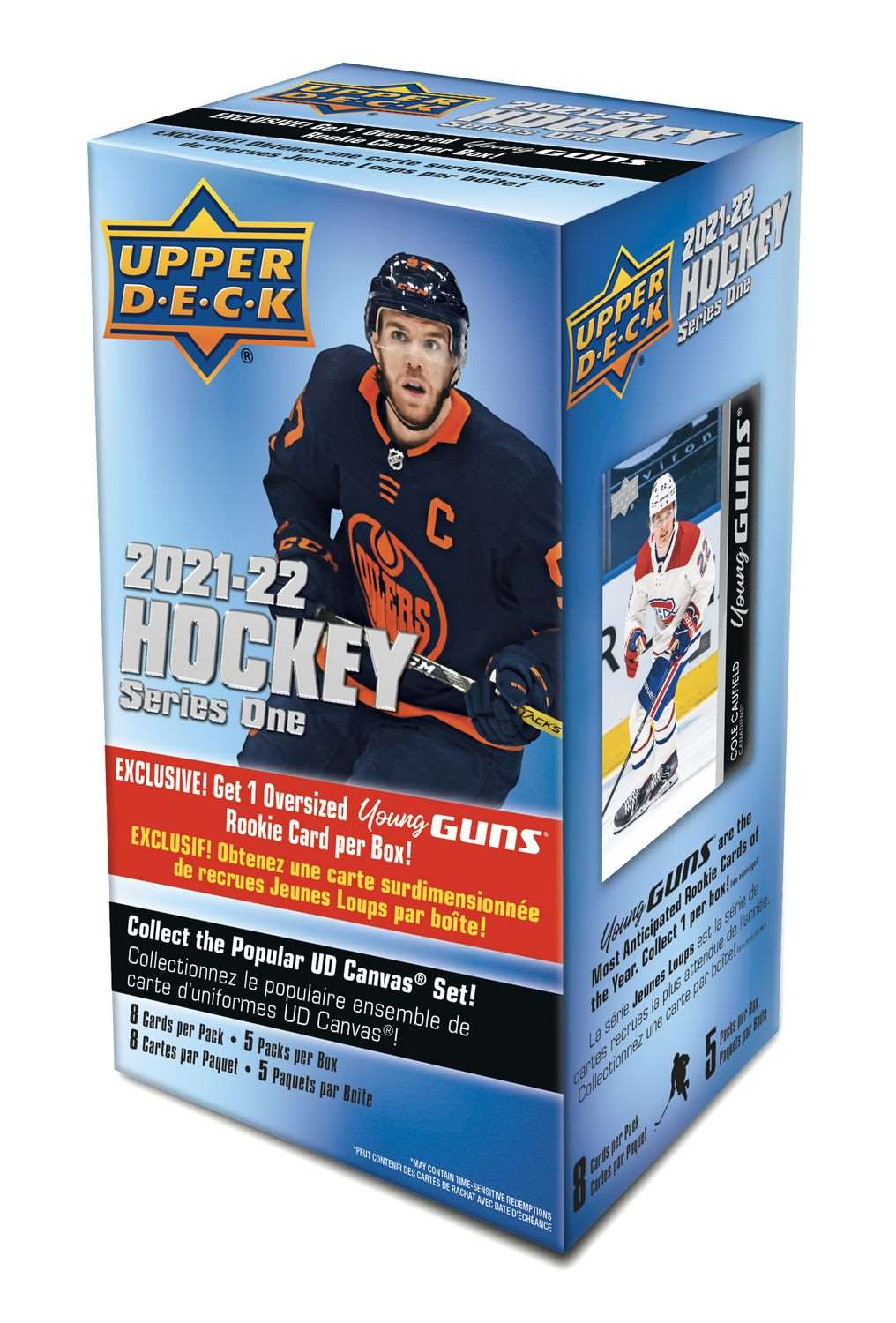 2021-22 Upper Deck Series 1 Hockey Blaster Box w/ Exclusive Oversize Young Gun