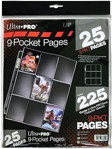 Ultra Pro 9-Pocket Silver Platinum Page (25ct) Pack