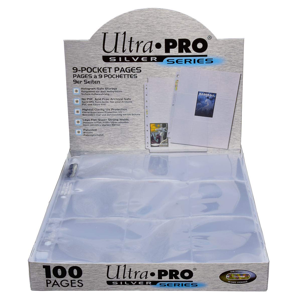 Ultra Pro Silver Series 9-Pocket Pages (100ct) Pack