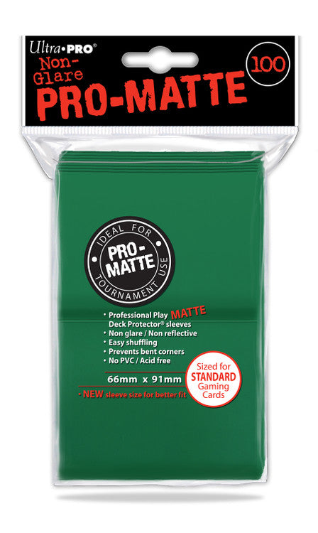 Ultra Pro Standard Size Deck Protectors Pack (100 ct) - Matte Green