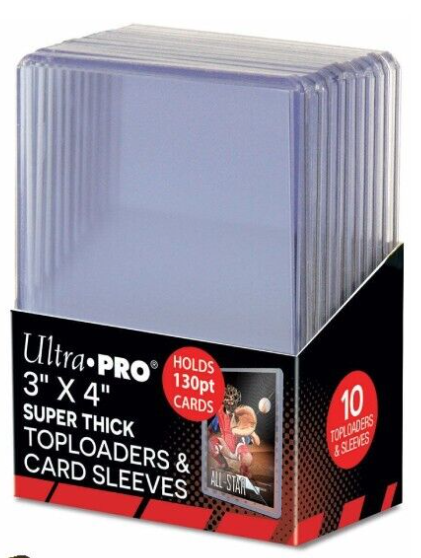Ultra Pro 3''x4'' Super Thick  130PT Toploaders & Card Sleeves Pack