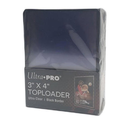 Ultra Pro Standard 3" x 4" Colored Border Toploaders- BLACK