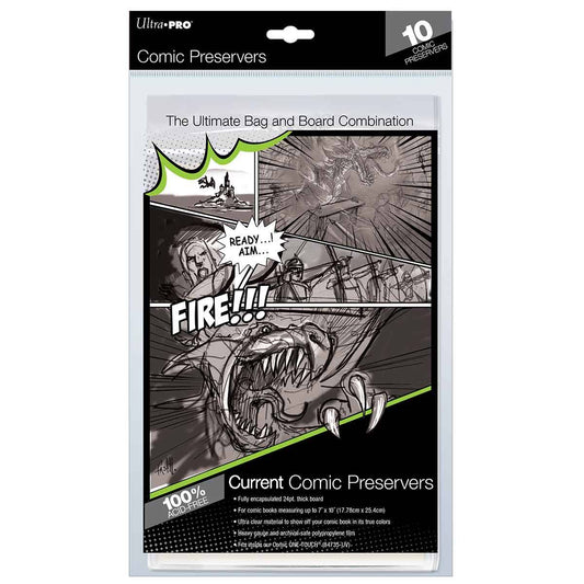 Ultra Pro Current Comic Preservers 10ct Pack (Bag & Board)