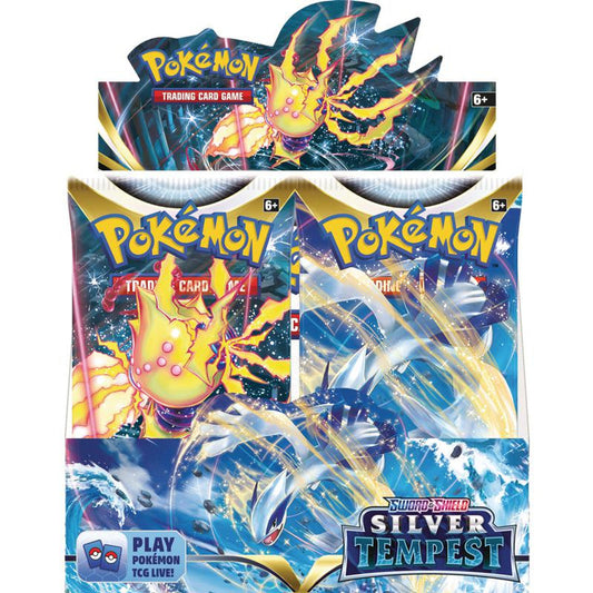 Pokemon Sword & Shield Silver Tempest Booster Case (Case of 6 Boxes)