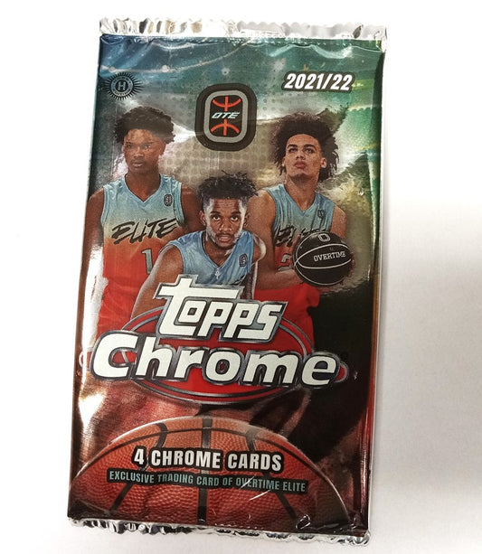 2021-22 Topps Chrome Overtime Elite Basketball Hobby Pack (Lot of 3 Packs)
