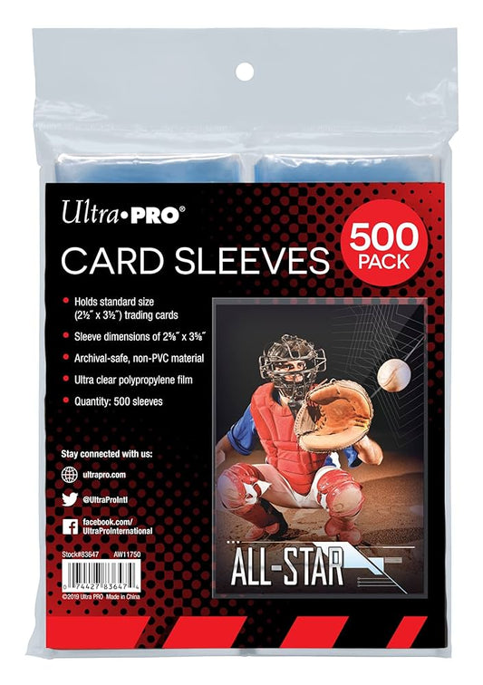 Ultra Pro Soft Card Sleeves 2 5/8" x 3 5/8" (1500 Pack)