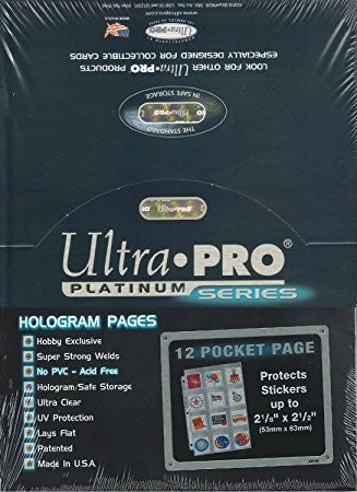 Ultra Pro 12-POCKET Platinum Page with 2-1/4" X 2-1/2" Pockets