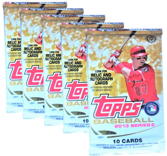 2013 Topps Series 2 MLB Baseball Hobby Packs (Lot of 5)