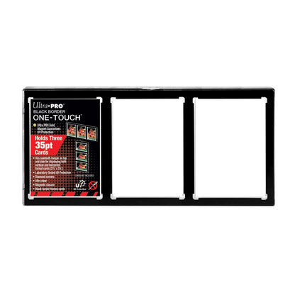 Ultra Pro One-Touch 35pt Magnetic Closure 3-Card Black Border