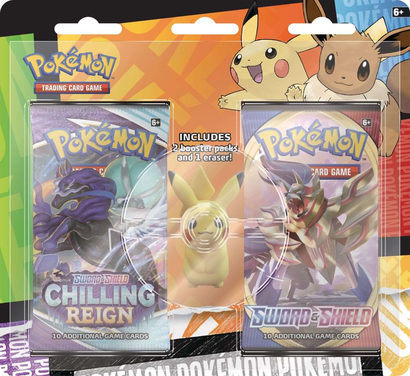 Pokemon Back to School Eraser Blister Pack