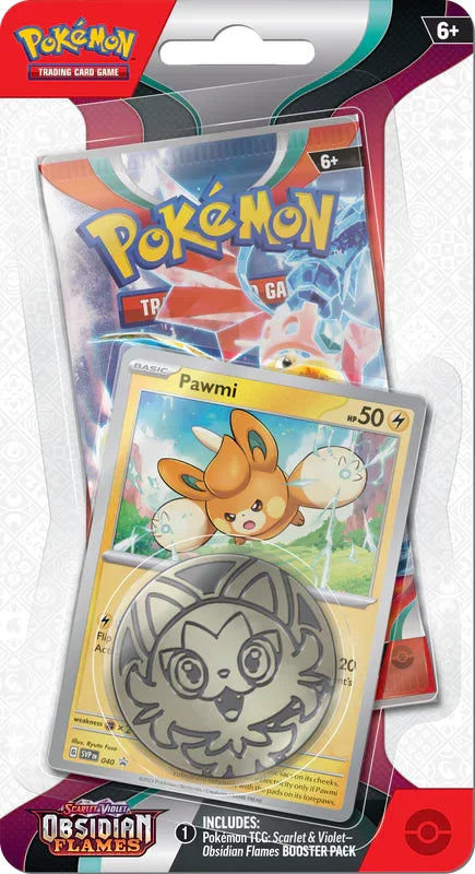 Pokemon Scarlet And Violet Obsidian Flames Checklane BlisterPacks (Pawmi)