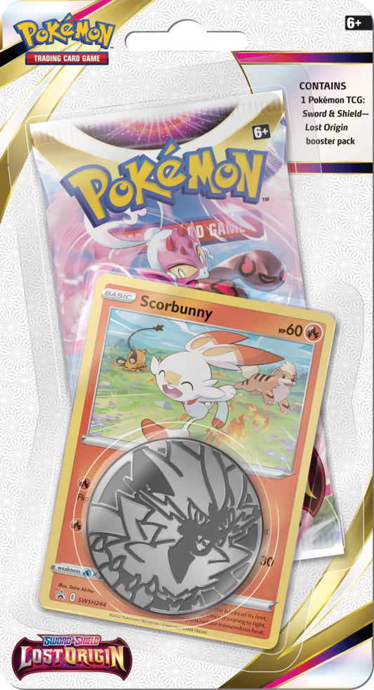 Pokemon Sword & Shield Lost Origins Checklane Blister Pack Scorbunny