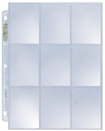 Ultra Pro 9-Pocket Platinum Page for Standard Size Cards (10ct Pack)