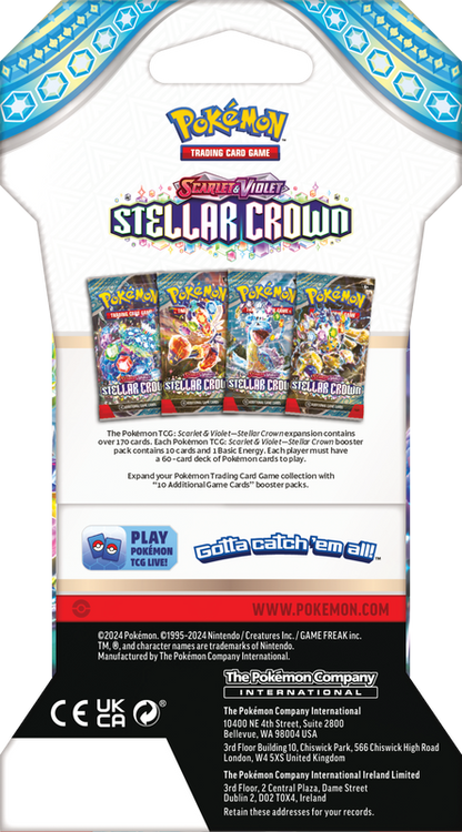 Pokemon Scarlet And Violet Stellar Crown Sleeved Booster Pack