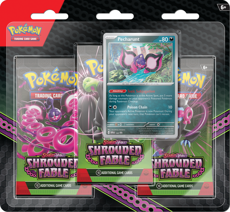 Pokemon Scarlet And Violet Shrouded Fable 3 Pack Blister Pack