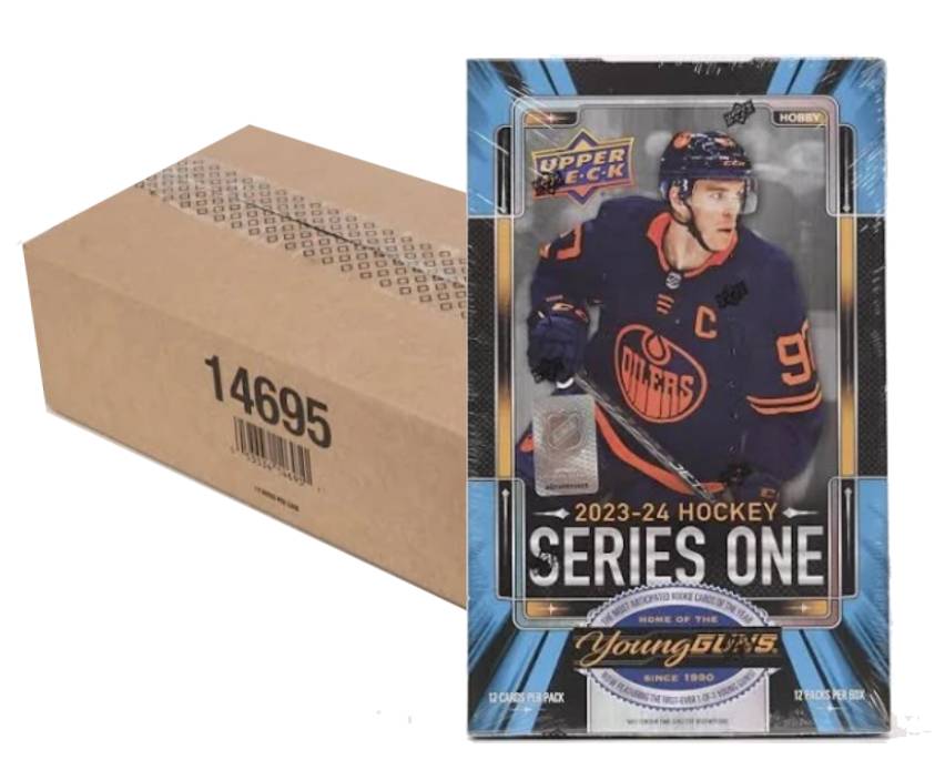 2023-24 Upper Deck Series 1 Hockey Hobby Box Case (Case of 12 Boxes)