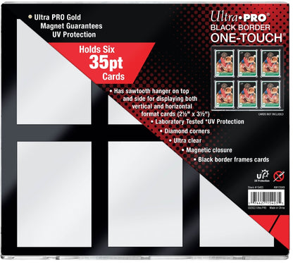 Ultra Pro One-Touch 35pt Magnetic Closure 6-Card Black Border